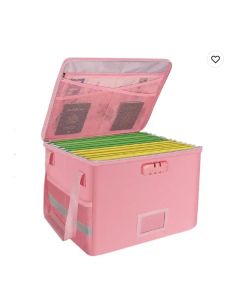 Office Home School Stationary Water Resistant Document Storage Boxes with Lock Waterproof Fireproof File Organizer Box